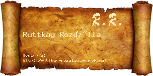 Ruttkay Rozália névjegykártya