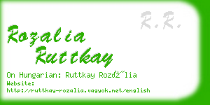 rozalia ruttkay business card